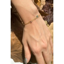 Spossy Silver Jewelry 2 Sıralı Taşlı Bileklik