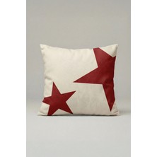 Viki Concept Modern Kırmzı Kontrast Desenli Kırlent Kılıfı 031 – 45X45 cm Dekoratif Yastık Kılıfı