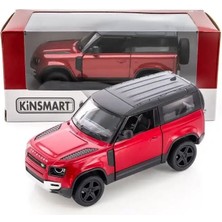 Kinsmart Land Rover Defender 90 Die Cast Model Araba 1:36 Lisanslı Kırmızı