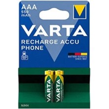 Storemax NO35 Şarj Edilebilir Ince Aaa Varta Aaa 550MAH 2li Blister Telsiz Telefon Pili
