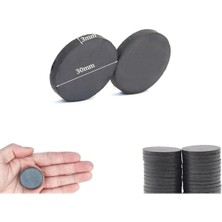 Storemax NO35 30X3 mm Büyük Yuvarlak Ferrit Mıknatıs -Kokulu Taş-Nişan Süsleme Mıknatısı - 100 Adet