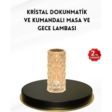 Kristal Tasarımlı Rgb LED Gece Lambası – Kumandalı, Renk Değiştiren Dekoratif Işık Tdms-07