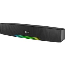 Storemax NO35 Lecoo DS109 10W Bluetooth Kablosuz Rgb Aydınlatmalı Hoparlör - Masaüstü, Pc, Tv, Laptop Uyumlu, Usb/sd Kart/aux Girişi, 360° Surround Ses, Mikrofonlu Taşınabilir Soundbar Siyah