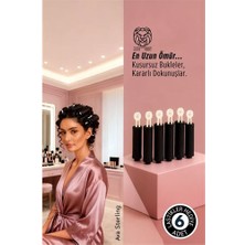 Balcali Saç Bigudisi - 6'LI Saç Bukle Şekillendirme Seti - Lastikli - Ömürlük Ş - DE0024-5KDR9