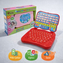 Toyska Mini Eğitici Laptop – Türkçe Öğrenim Haritalı - Oyuncak Bilgisayar Kırmızı