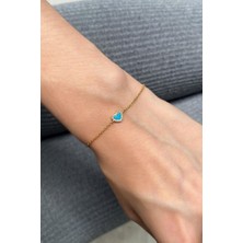 Spossy Silver Jewelry Zarif Kalp Bileklik