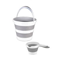 Storemax NO35 Gri Katlanabilir Kova ve Gri Katlanabilir Maşrapa Kova