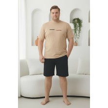 Seboteks %100 Pamuklu Kısa Kollu Cepli Büyük Beden Erkek Şortlu Pijama Takımı 2035