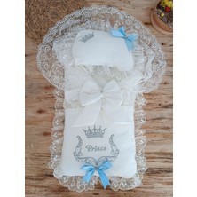 Akıllı Durak Yenidoğan Sahra Benim Prensim Nakışlı Kundaklı Trilüks Erkek 3lü Alt Açma Seti