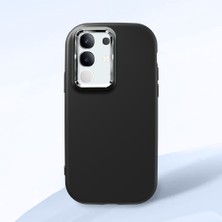 HONTINGA Vivo Y29 ile Uyumlu Kılıfı Kamera Korumalı Düşüme Önleyici Basitlik Siyah Yumuşak Silikon Telefon Kılıfı K4-0000