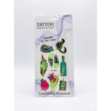 İğne İzi Fosforlu Karanlıkta Parlayan  Yapıştırma Geçici Dövme