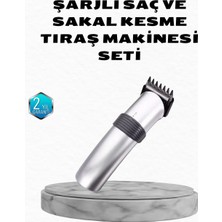 Profesyonel Şarjlı Saç ve Sakal Kesme Makinesi – Paslanmaz Çelik Bıçaklı, Ergonomik ve Sess