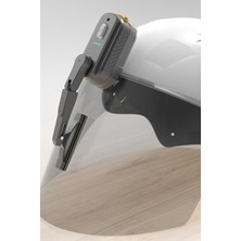 TechnoStation Motor Scooter Kurye Bisiklet Kask Için Şarjlı Silecek Yeni Nesil Tak Çalıştır Yağmur Önleyici