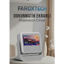 FaroxTech C3 Buds Dokunmatik Ekranlı Projeksiyon Cihazı – 4K Destekli Taşınabilir Ev Sineması Projektör