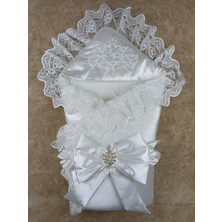 Akıllı Durak Yenidoğan Pırıltı Nakış Detaylı Lüks Kundak Bebek Battaniyesi