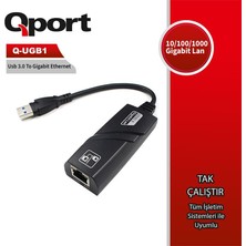 Khi-Zai Qport Q-Ugb1 USB 3.0 To Gıgabıt Ethernet 10/100/1000 Dönüştürücü