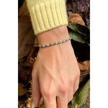 Spossy Silver Jewelry Mineli Nazar Gözlü Bileklik