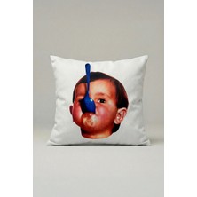 Viki Concept Retro Pop Art Bebek Desenli Dekoratif Kırlent Kılıfı 057 – Modern Sanatsal Yastık Kılıfı 45X45 cm