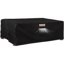 Storemax NO35 Haegs Bahçe Mobilyası Örtüsü, 300-200-90CM, Ağır Hizmet Oxford Kumaş, Su Geçirmez, Dış Mekan Veranda Masa Örtüsü, Havalandırmalı Masa ve Sandalye Koruma Kılıfı Siyah