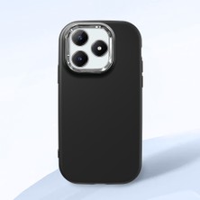 HONTINGA Realme C63 ile Uyumlu Kılıfı Kamera Korumalı Düşüme Önleyici Basitlik Siyah Yumuşak Silikon Telefon Kılıfı K4-0000
