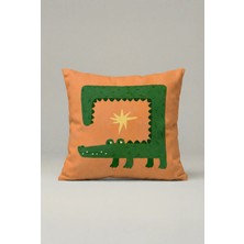 Viki Concept Timsah Desenli Dekoratif Kırlent Kılıfı 099 – Modern Çocuk Odası Konseptli 45X45 cm