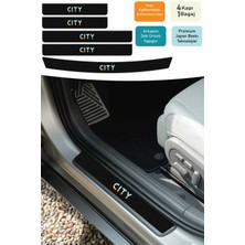 Kocamın Tasarımı Honda City Kapı Eşiği Karbon Koruma Seti – City Uyumlu 5 Parça Renkli Baskılı Araç Koruyucu