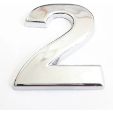 LTG Nova Mey Ithalat® 2 Rakamı 3,75 cm Krom Yapışkanlı