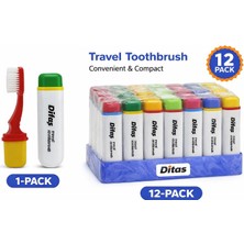 Khi-Zai Difas Seyahat Tipi Diş Fırçası ve Diş Macunu Seti | Kapaklı Taşınabilir