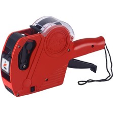 Storemax NO35 Hobimtek Motex MX-5500 Etiket Makinesi Fiyatlandırma Etiket Tabancası Yeni Sürüm 8 Hane (Kırmızı)