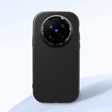 HONTINGA Vivo X200 Pro ile Uyumlu Kılıfı Kamera Korumalı Düşüme Önleyici Basitlik Siyah Yumuşak Silikon Telefon Kılıfı K4-0000