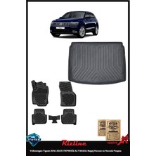 Rizline Volkswagen Tiguan 2016-2023 Stepnesiz Alt Bagaj Bagaj Havuzu ve Havuzlu Paspas