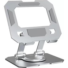Storemax NO35 Robeve Tablet Standı 360 Derece Dönebilen Tablet Stand Katlanabilir Metal Tablet Tutucu Standı Tablet ve Telefon Tutucu Stant Tablet Tutucu Metal (Metalik Gri)