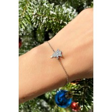 Spossy Silver Jewelry Yılbaşı Temalı Çam Ağacı Figürlü Bileklik