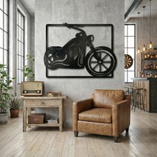 Metla Metal Custom Chopper Modern Tasarım Metal Duvar Tablosu Motosiklet Ofis Salon Erkek Hediye