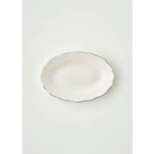 Bella Maison Victoria Porselen Sunum Tabağı Silver (25 Cm)