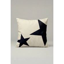 Viki Concept Modern Siyah Kontrast Desenli Kırlent Kılıfı 030 – 45X45 cm Dekoratif Yastık Kılıfı