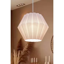 Decory Carina Beyaz Mesh dokulu avize, Pinterest Tekli Sarkıt Avize (Bioplastik)