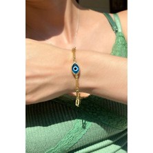 Spossy Silver Jewelry Tekli Nazar Göz Bileklik