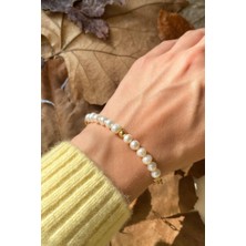Spossy Silver Jewelry Gerçek Inci Zarif Bileklik