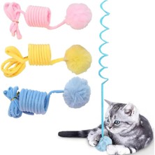 Storemax NO35 Kapıya Asılan Interaktif Kedi Oyuncağı – Mavi – Esnek Ipli, Peluş Toplu ve Zilli Tasarım, Kediler Için Avlanma Içgüdüsünü Destekleyen Eğlenceli Kedi Oyuncağı