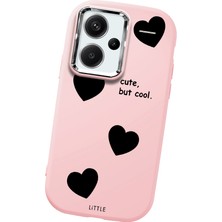 HONTINGA Redmi Note 13 Pro Plus 5g ile Uyumlu Kılıfı Kamera Korumalı Düşüme Önleyici Basitlik Pembe Yumuşak Silikon Telefon Kılıfı Kalp Desenli K4-0238