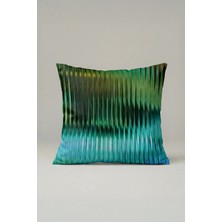 Viki Concept Yeşil Mavi Geçişli Kırlent Kılıfı 035 – Modern Dekoratif Yastık Kılıfı 45X45 cm