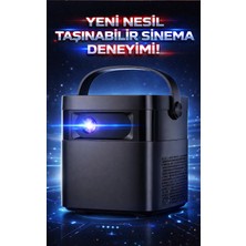 FaroxTech Full Hd Taşınabilir Akıllı Projeksiyon Cihazı - 15000 Mah Bataryalı, Android 9.0, 3D Sinema Destekli