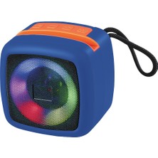 Avcı Teknoloji Market LED Işıklı Taşınabilir Bluetooth Hoparlör Askılı Mini Kablosuz Speaker 1200 Mah