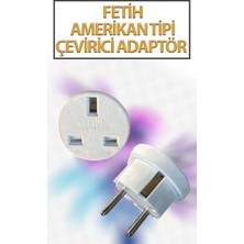 Fetih 1 Adet Ingiliz Fiş Adaptör Çevirici Ingiliz-Türk Çevirici Priz Adaptör