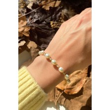 Spossy Silver Jewelry Gerçek Inci Zarif Bileklik