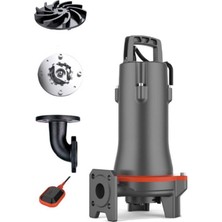 Leo 32SWPM3.6-17- 1.1l/qg Parçalayıcılı Bıçaklı Foseptik Dalgıç Pompa 1.5 Hp 18 Mss 133 Lt/dk