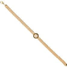 Berk Mücevherat 14 Ayar Altın Mineli Tektaşlı Bileklik