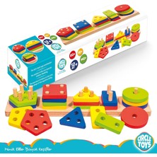 Storemax NO35 Circle Toys Ahşap Geometrik Şekiller 5'li