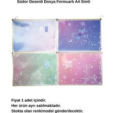Südor Desenli Dosya Fermuarlı A4 Simli (SB32)